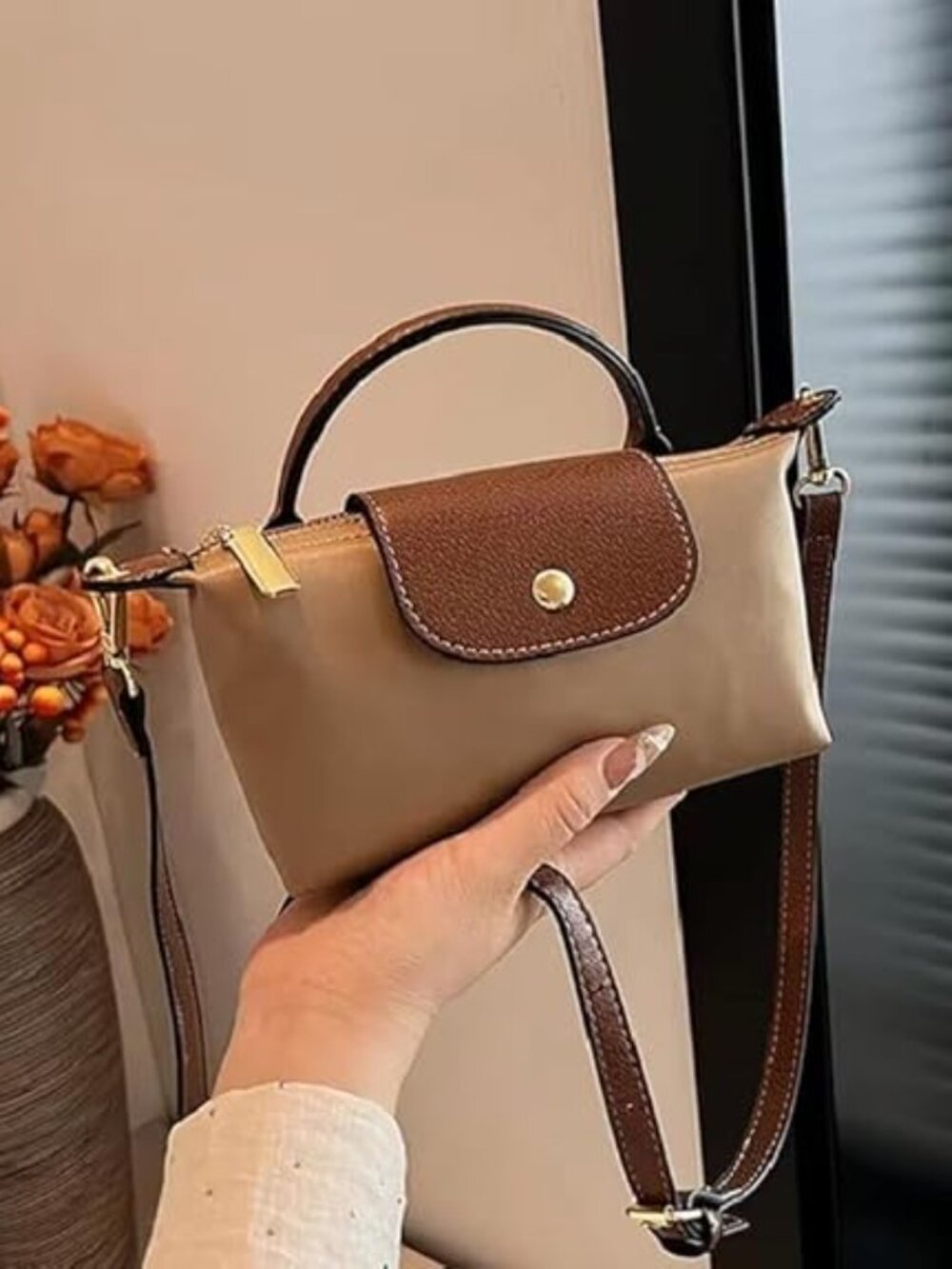 Mini Crossbody Bag for Women Shoulder Purse ~Black Khaki Beige - Picture 5 of 13